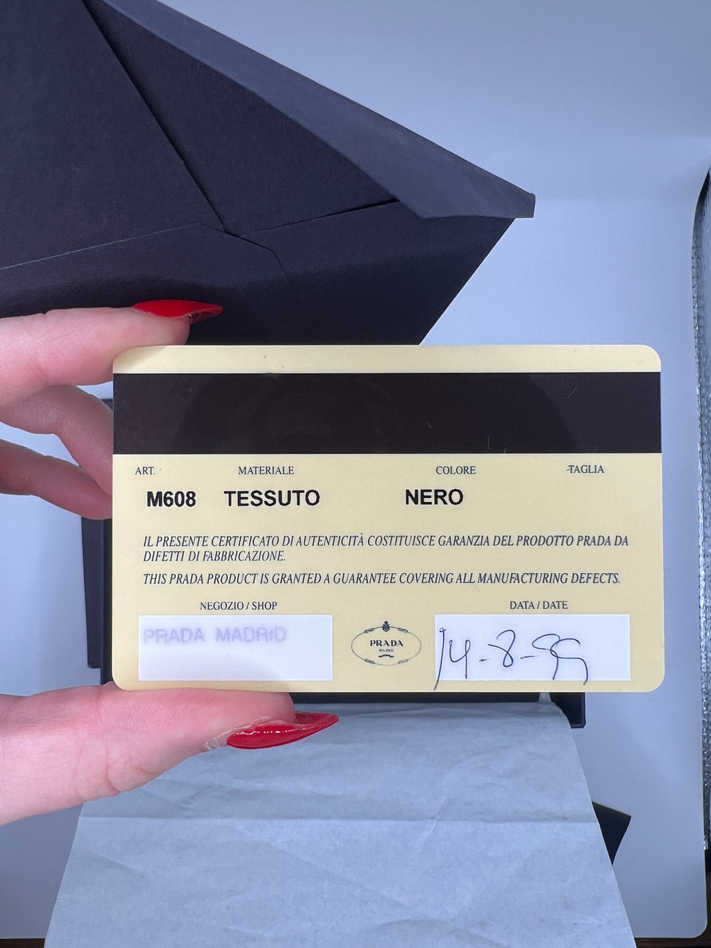 Prada Black Nylon Chain Wallet