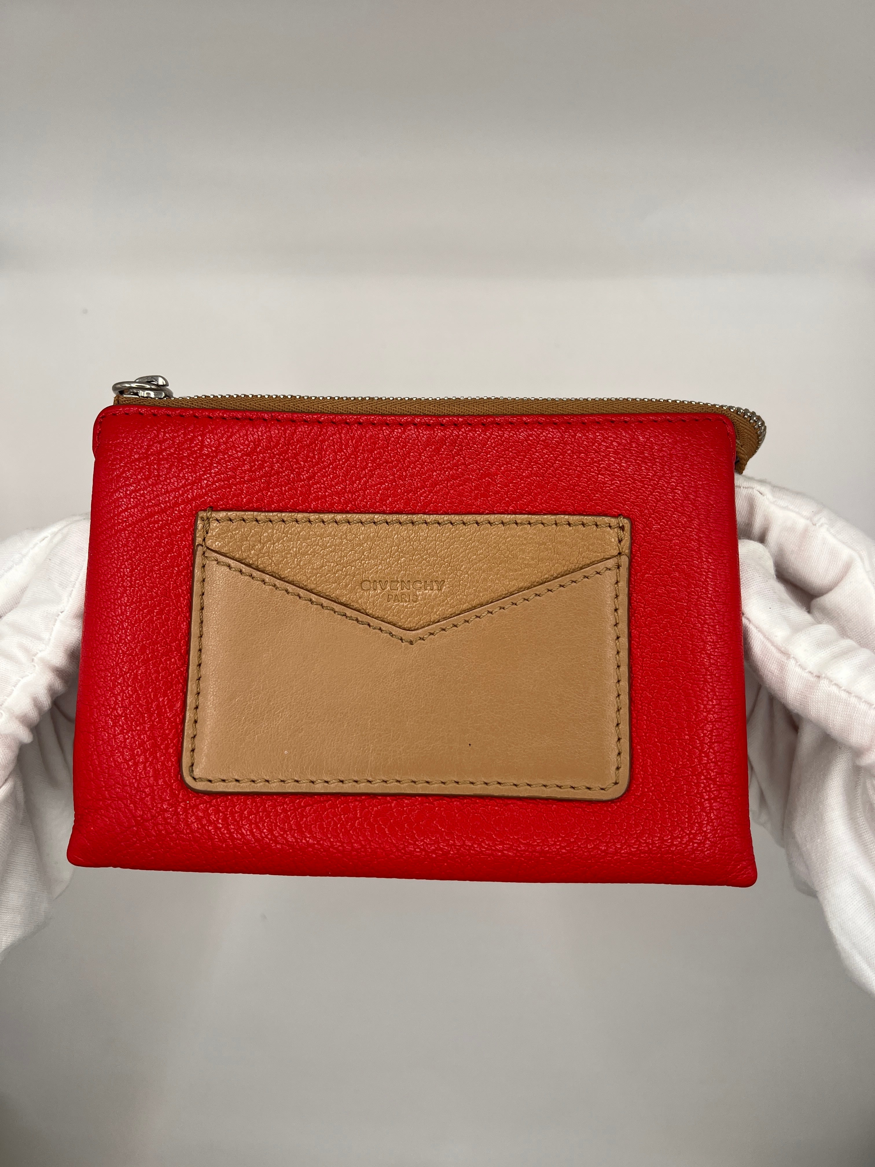 Givenchy Leather Two-Tone Pouch Wrislet