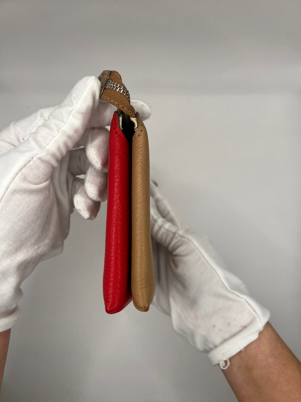 Givenchy Leather Two-Tone Pouch Wrislet