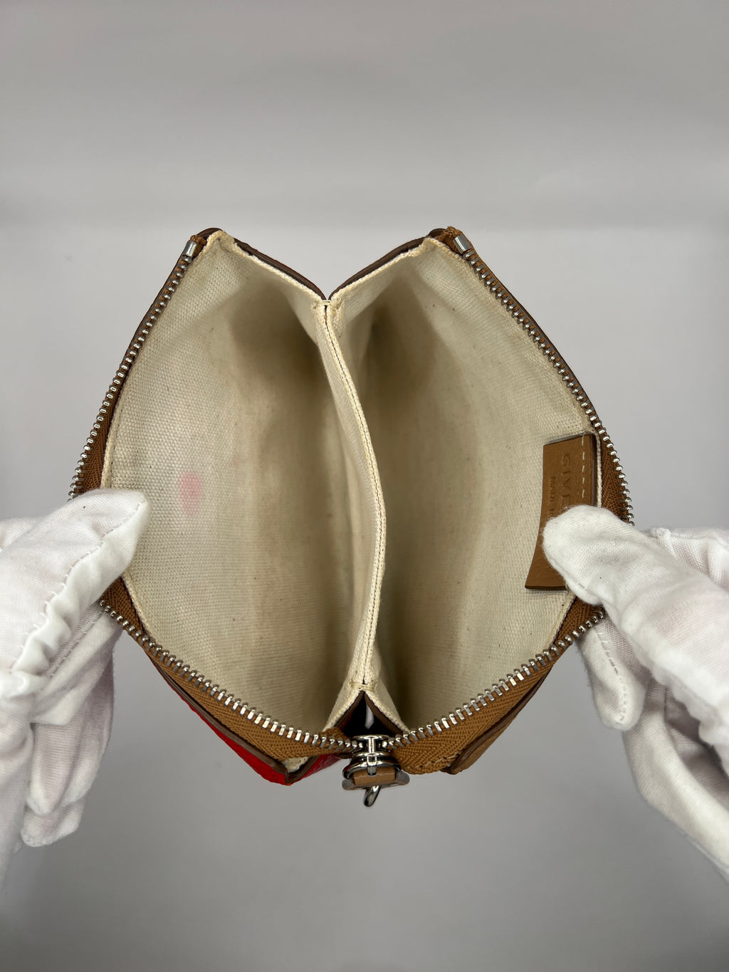 Givenchy Leather Two-Tone Pouch Wrislet