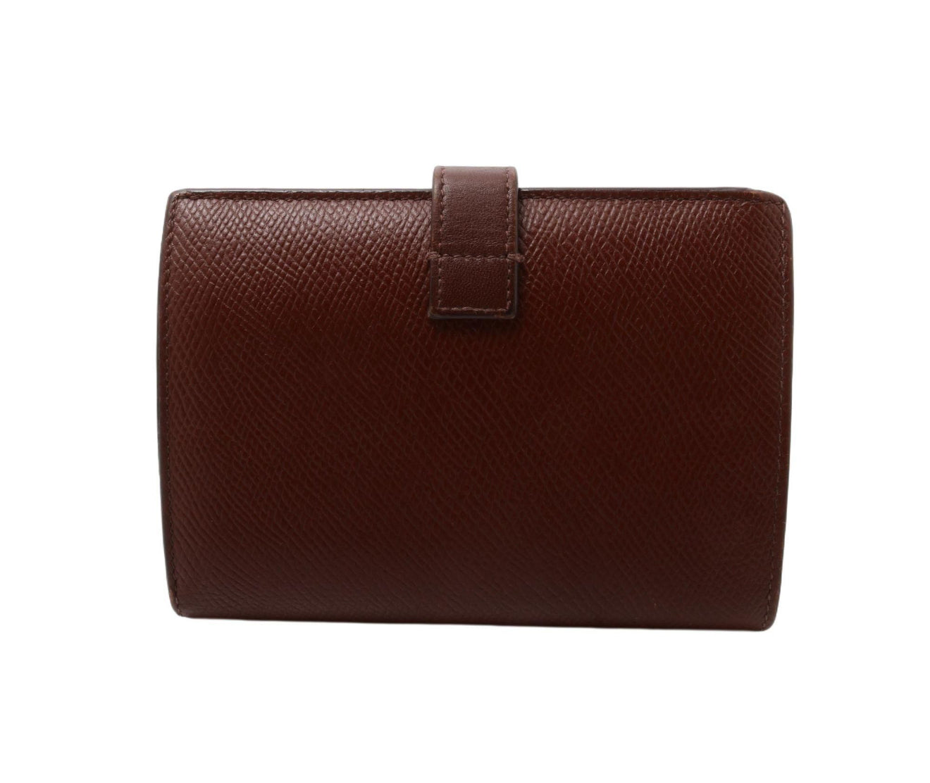 Celine Red Pebbled Leather Compact Wallet