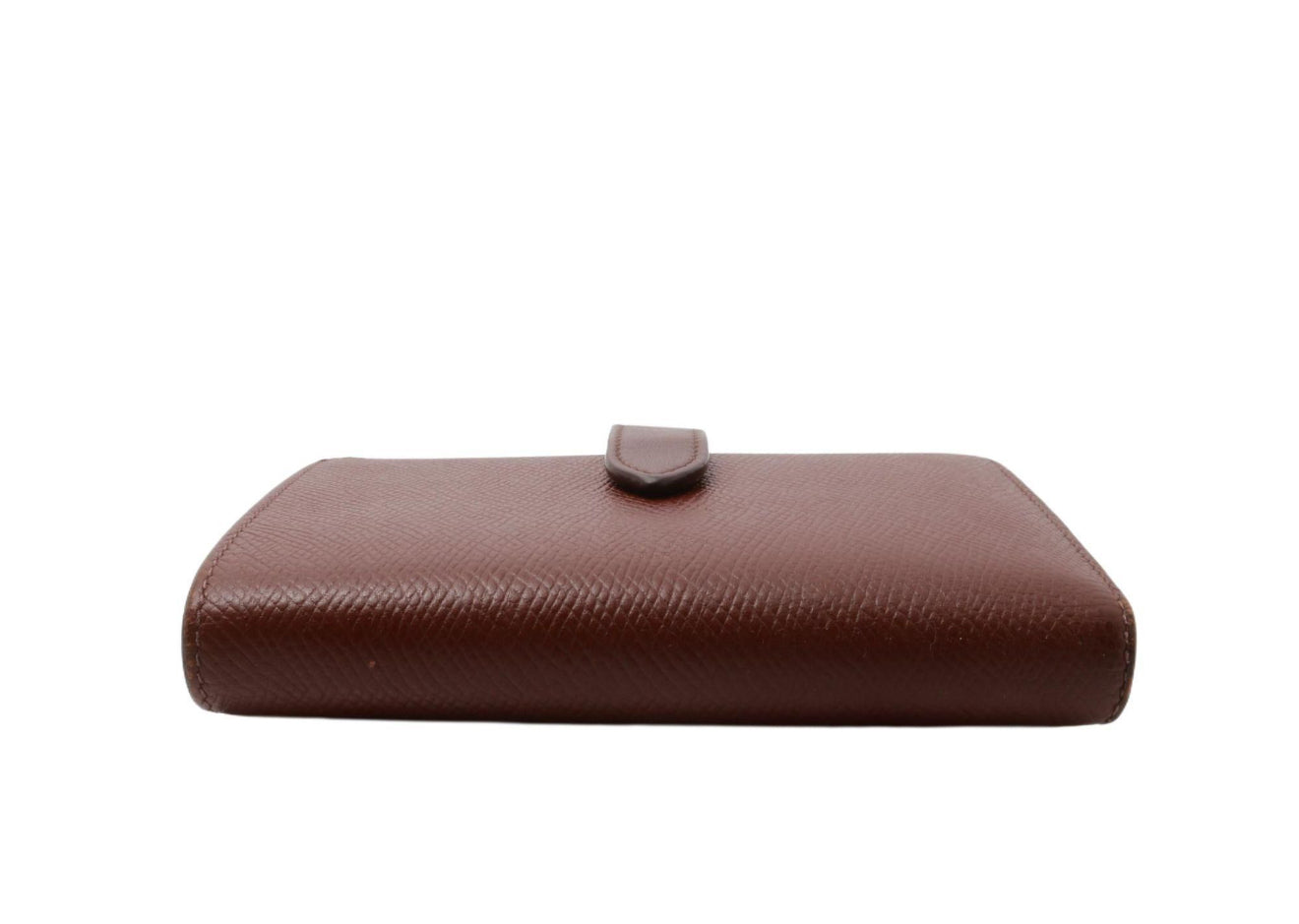 Celine Red Pebbled Leather Compact Wallet