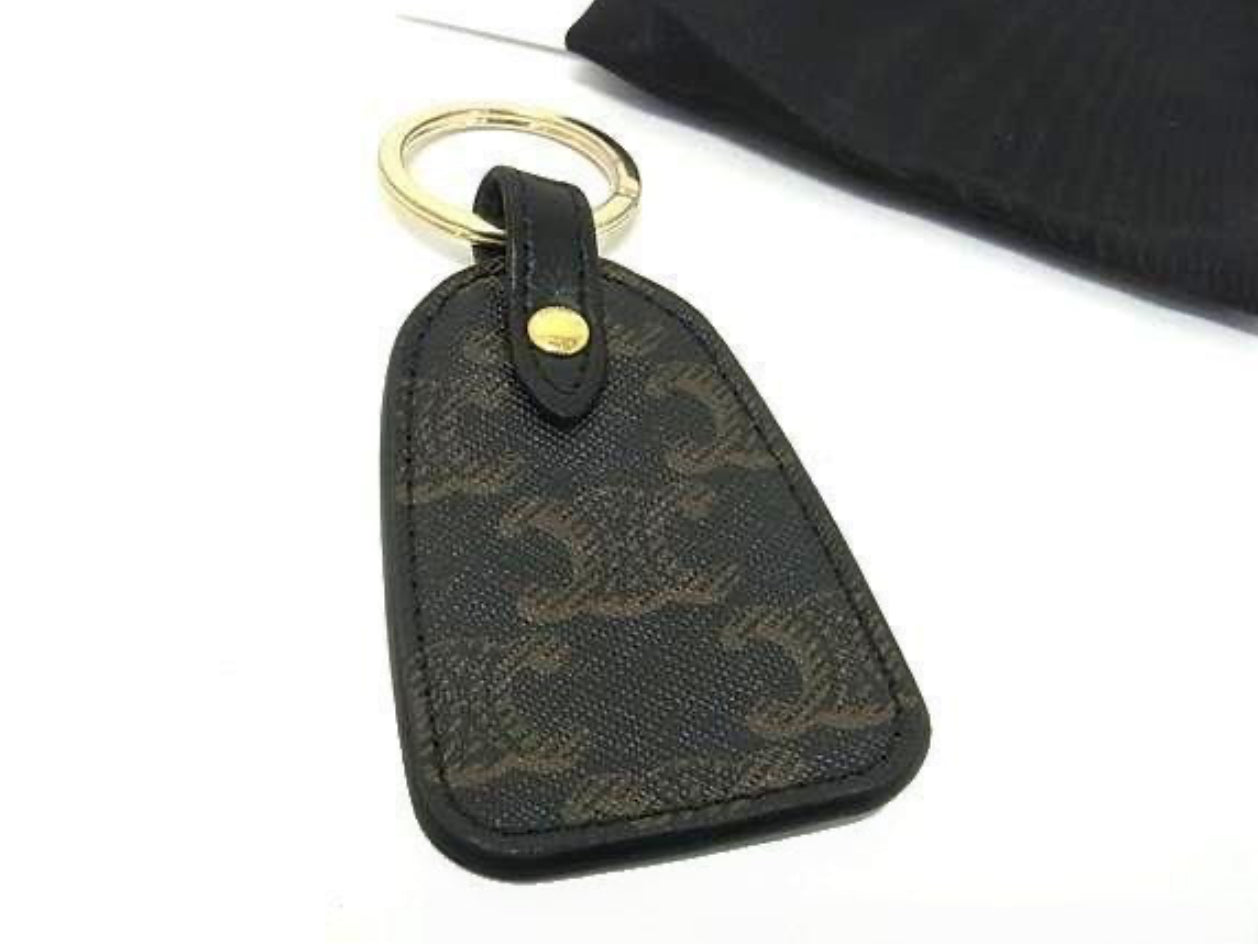 Celine Key Holder in Triomphe Canvas and Calfskin
