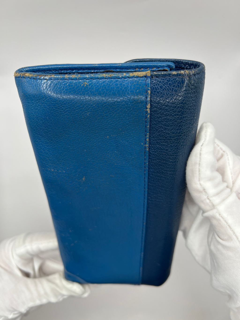 Miu Miu Two-Tone Blue Leather Continental Wallet