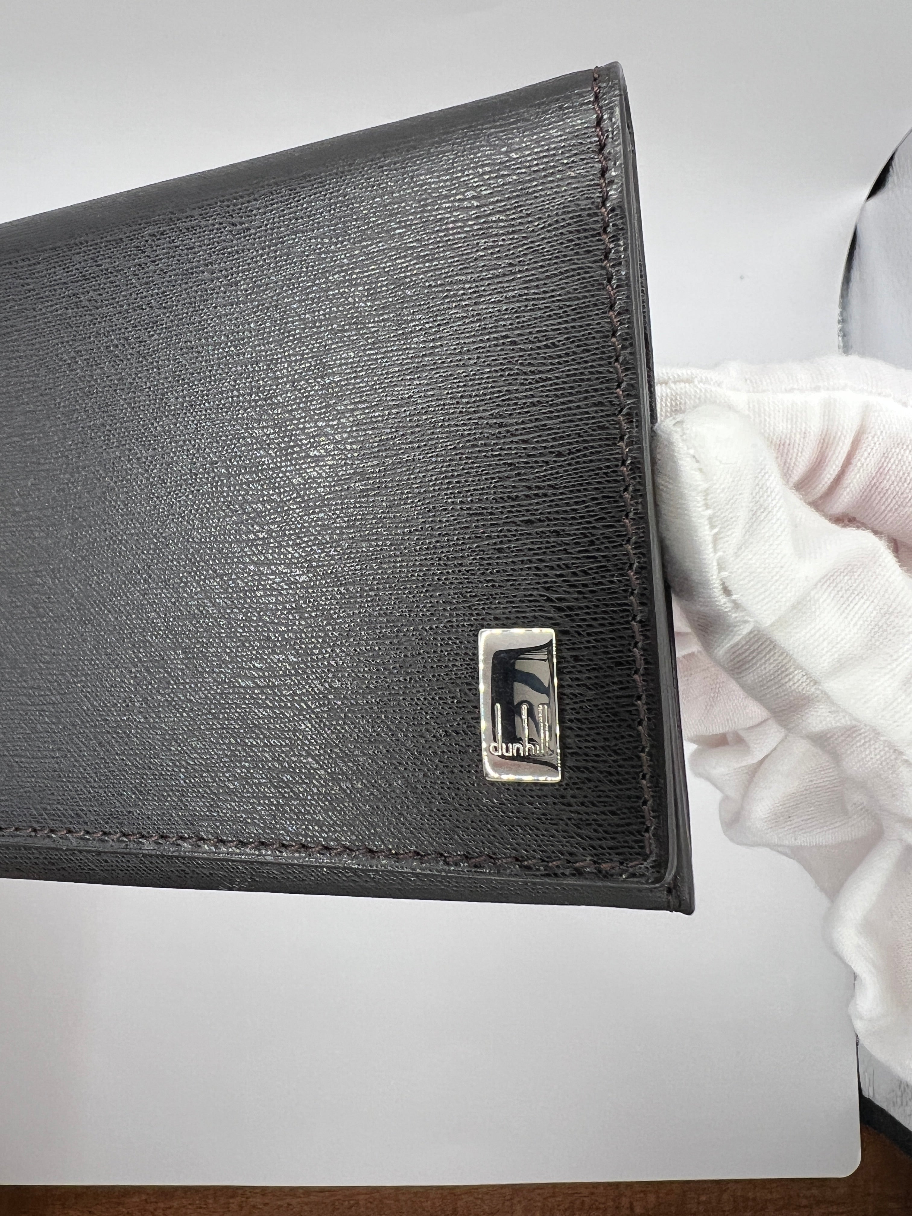 Dunhill Black Saffiano Leather Long Wallet
