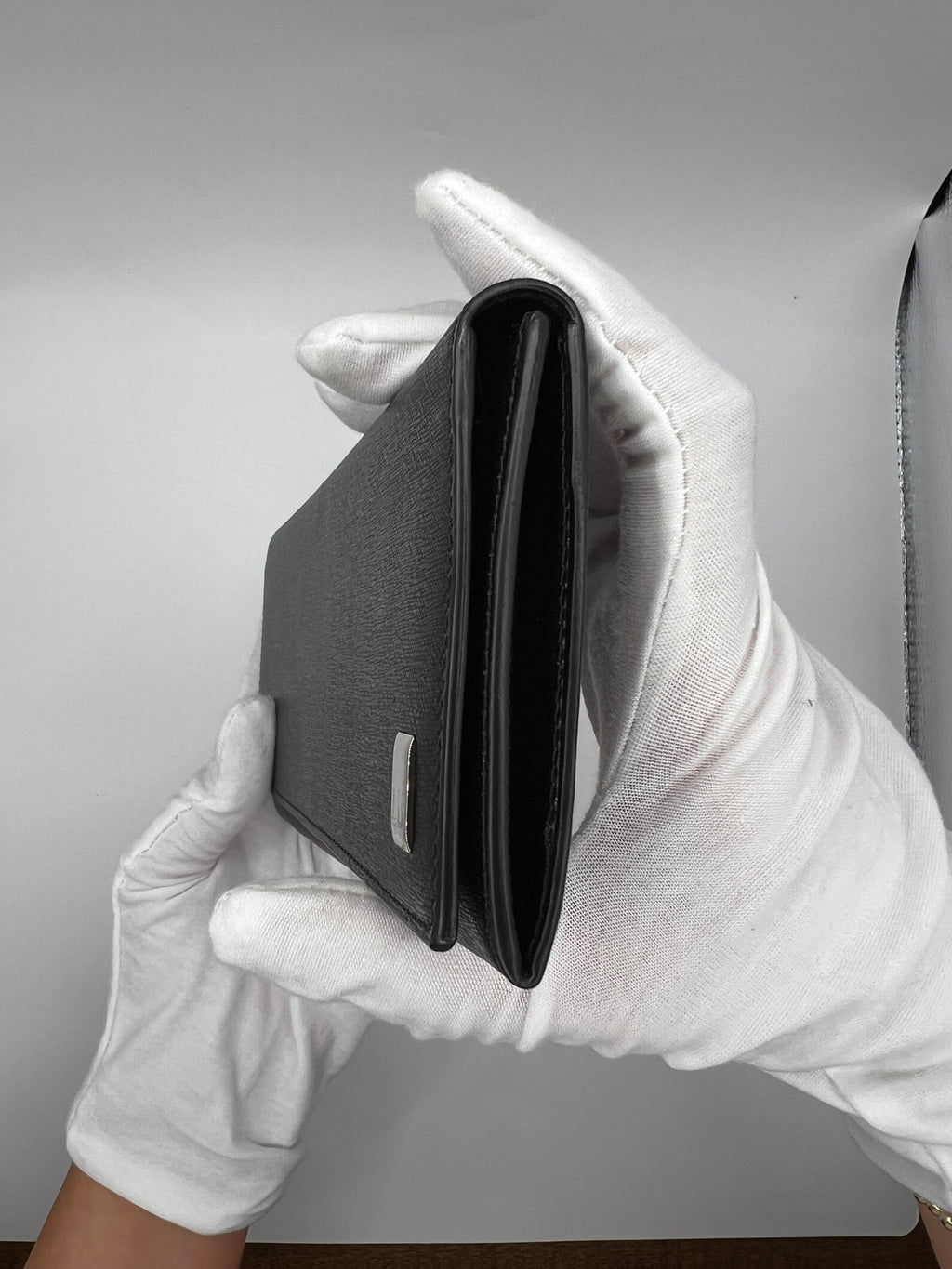 Dunhill Black Saffiano Leather Long Wallet