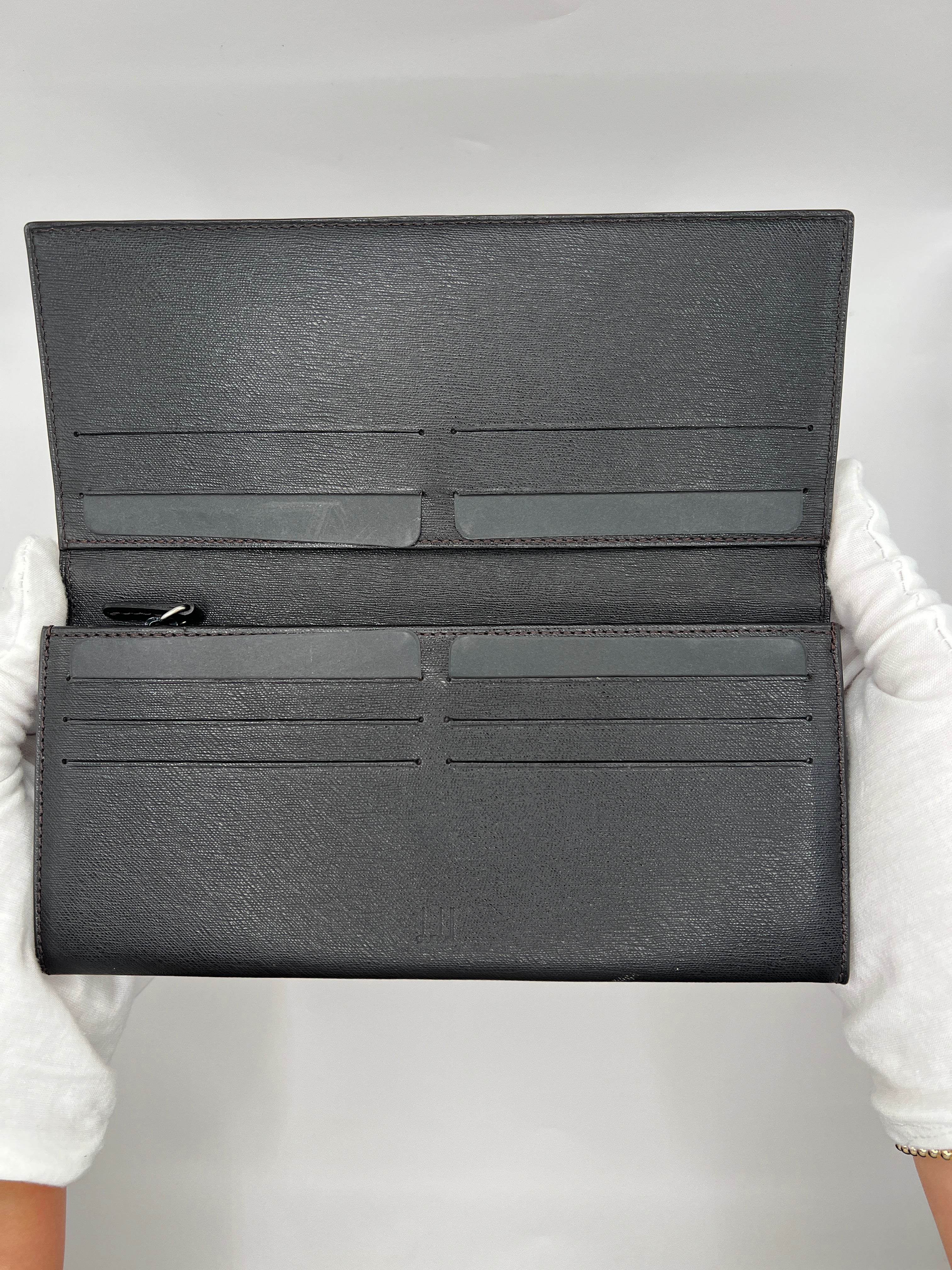 Dunhill Black Saffiano Leather Long Wallet
