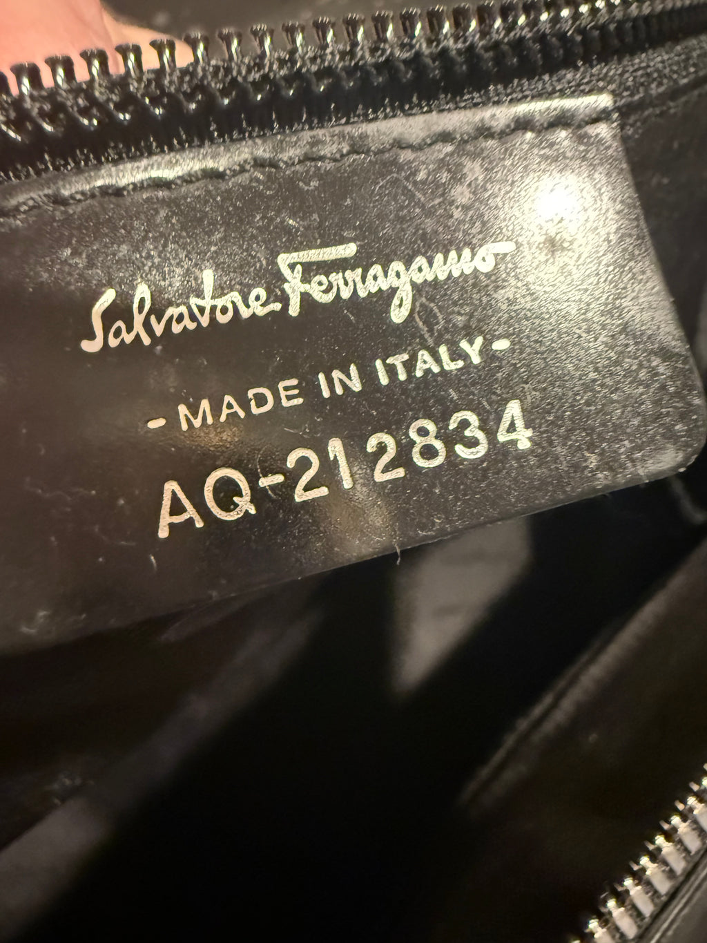 Ferragamo Patent Leather & Nylon Structured Top-Handle Tote – Black