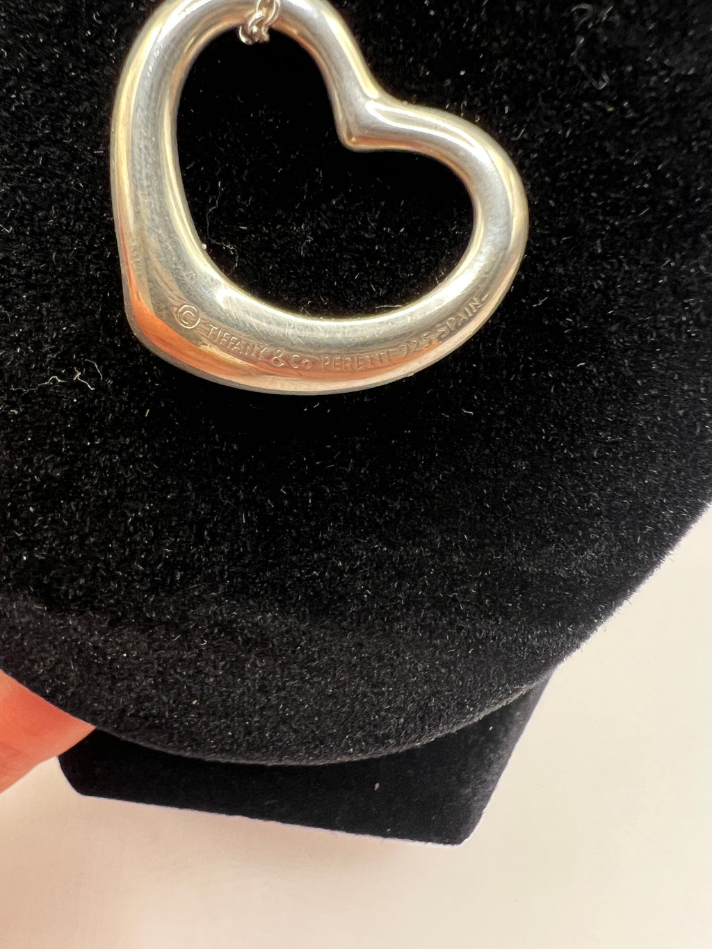 Tiffany & Co. Elsa Peretti Open Heart Necklace in Sterling Silver (18”)