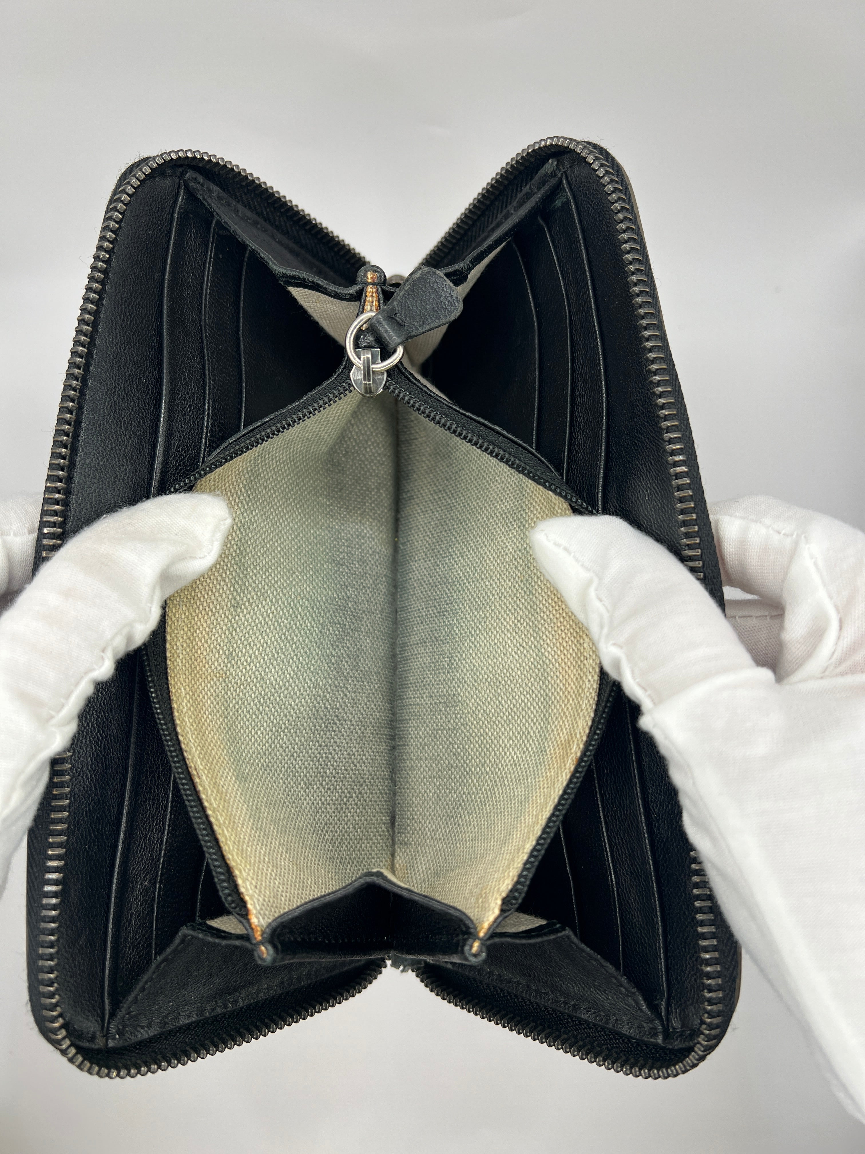 Jimmy Choo Star-Studded Metallic Zip-Around Wallet