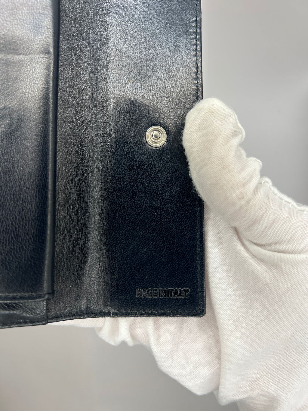 Prada Nylon & Leather Black Trifold Wallet