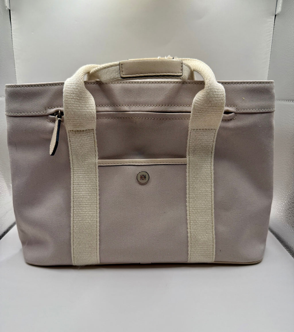 Loewe Light Grey Canvas Tote Bag