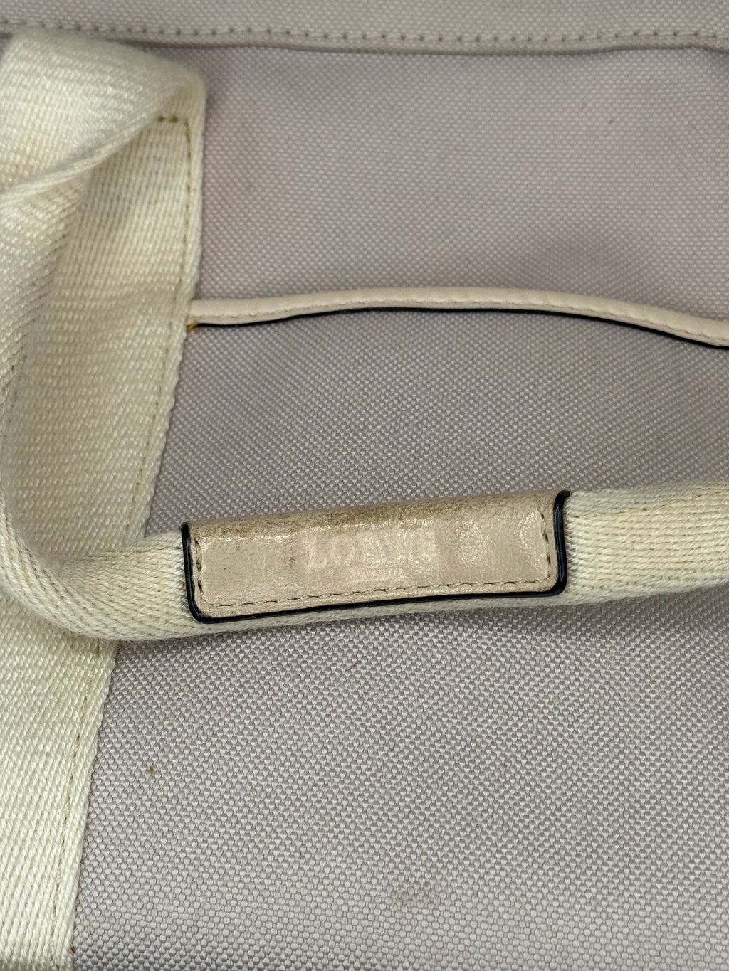 Loewe Light Grey Canvas Tote Bag