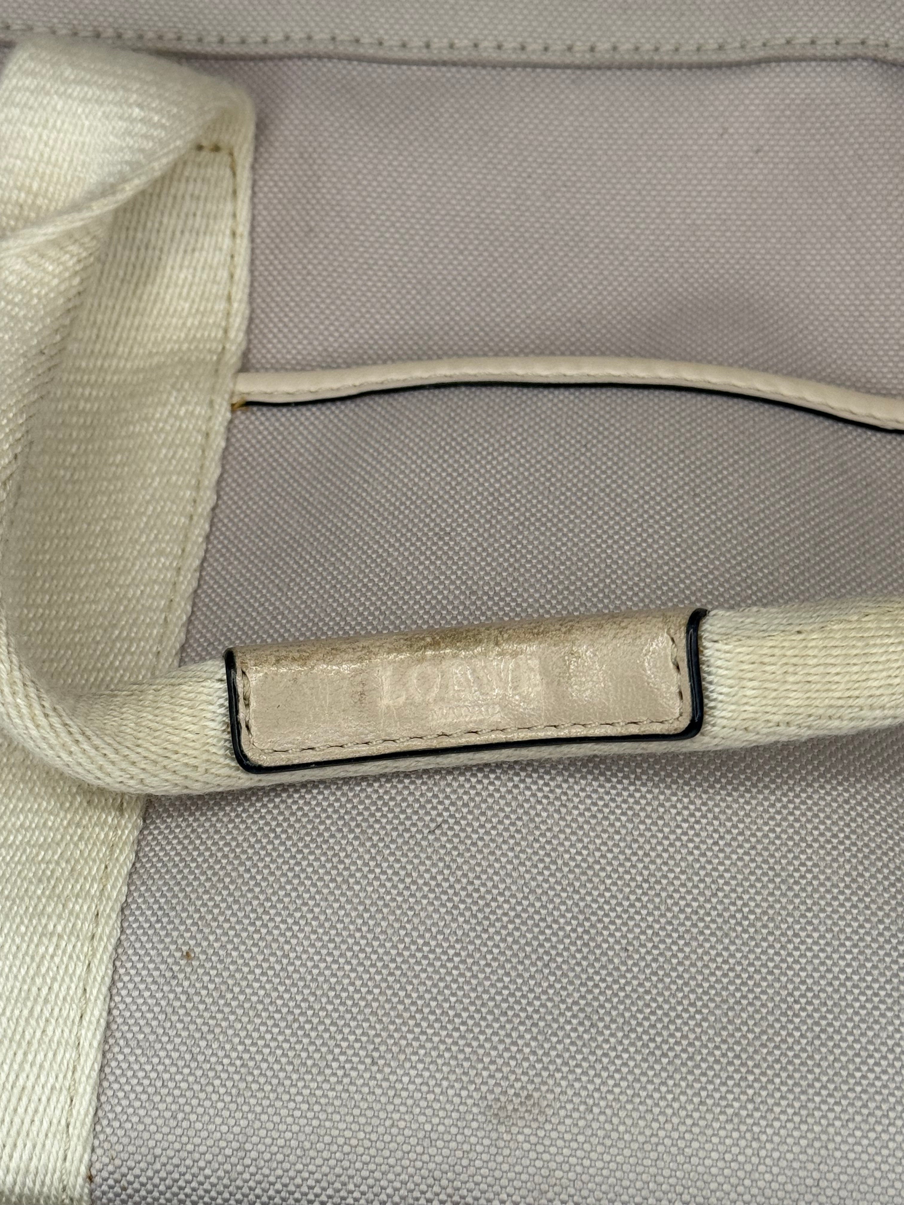Loewe Light Grey Canvas Tote Bag