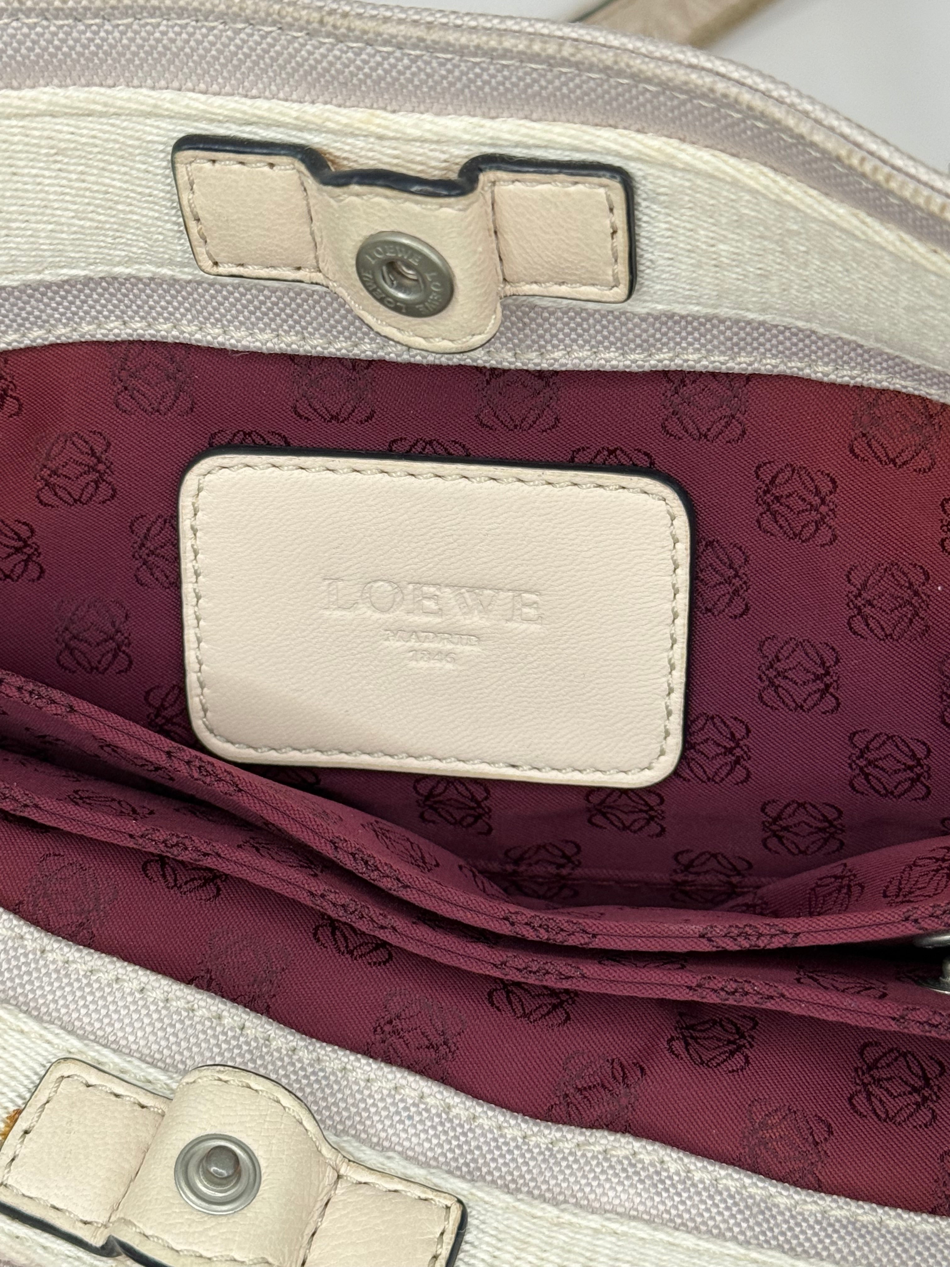 Loewe Light Grey Canvas Tote Bag