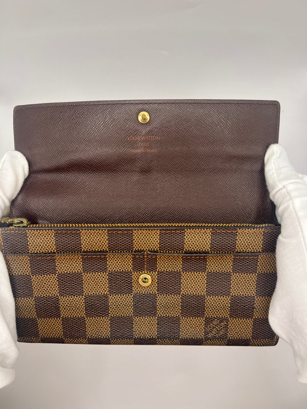 Louis Vuitton Damier Ebene Sarah Wallet