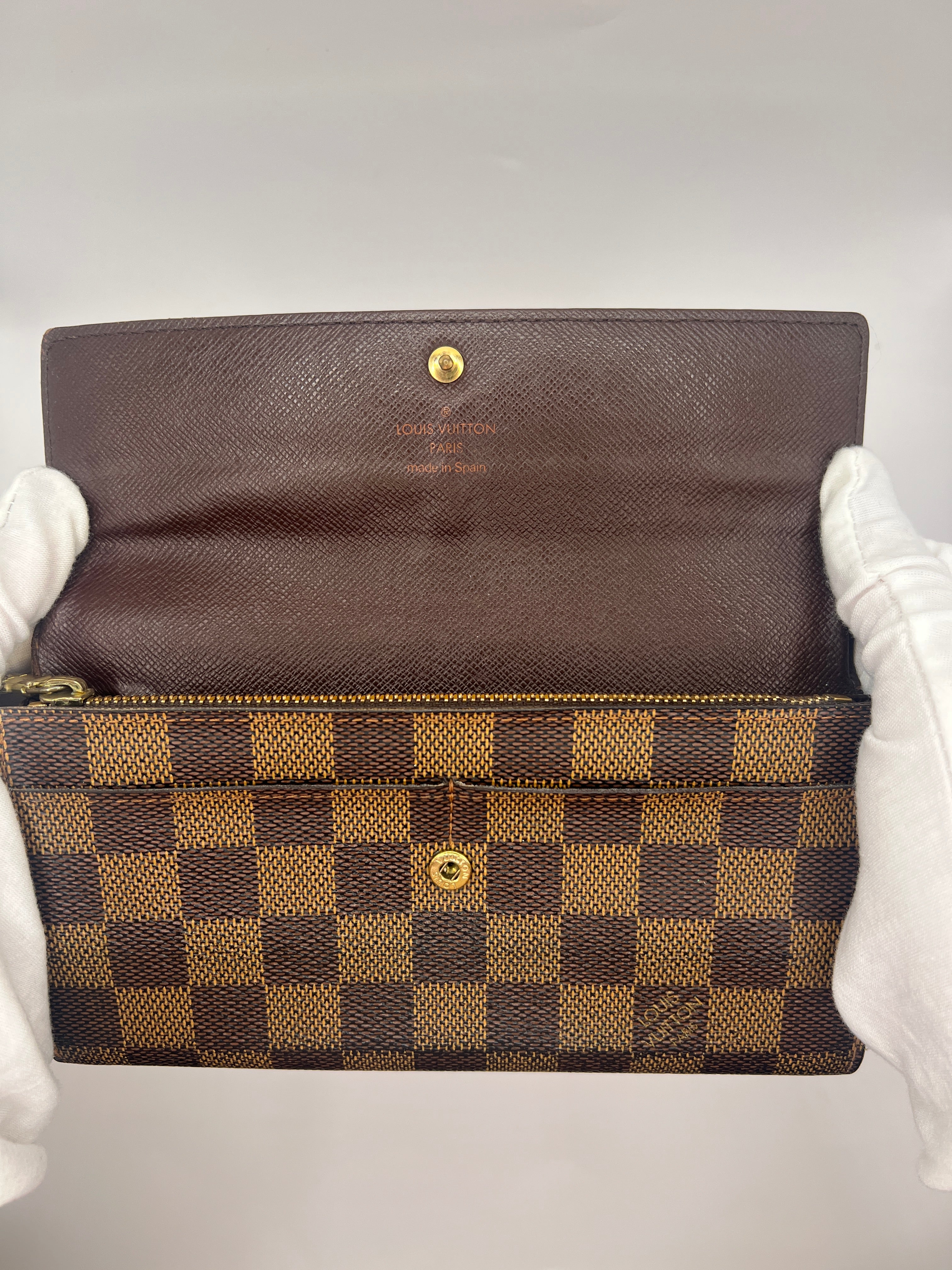 Louis Vuitton Damier Ebene Sarah Wallet