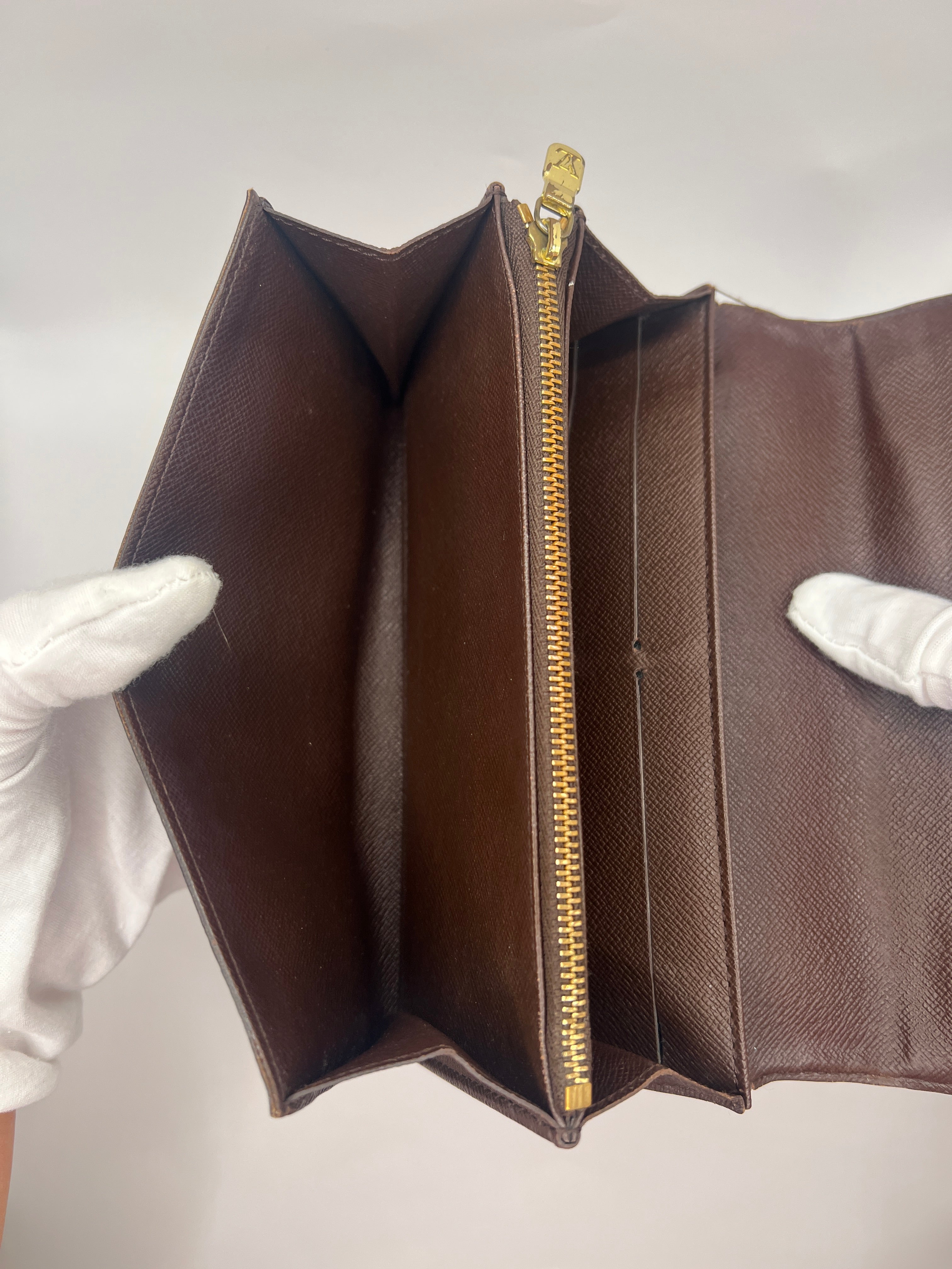 Louis Vuitton Damier Ebene Sarah Wallet