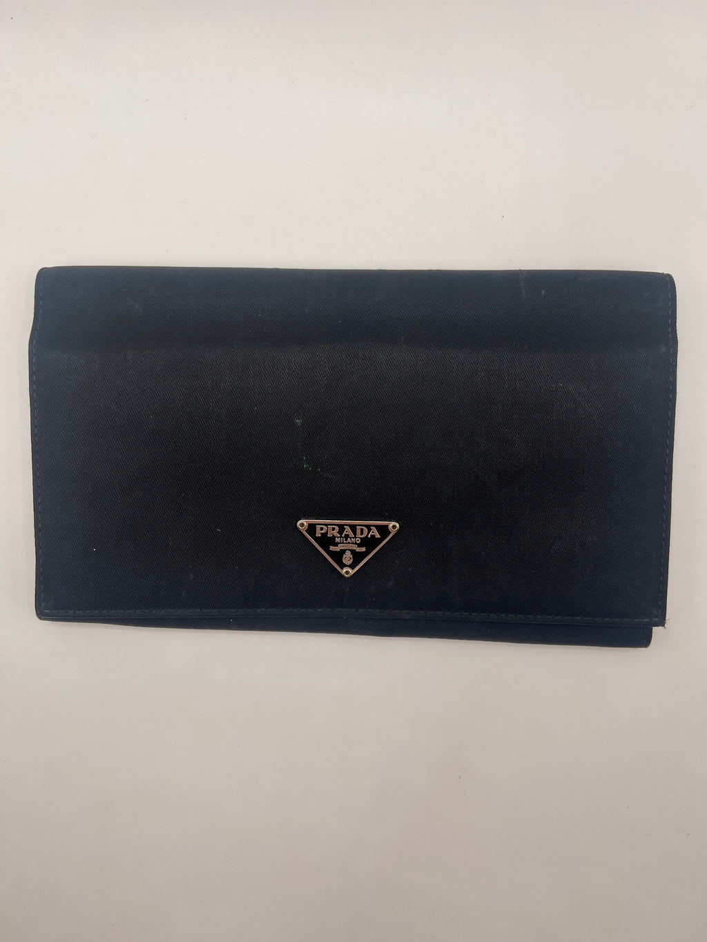 Prada Black Nylon Continental Wallet