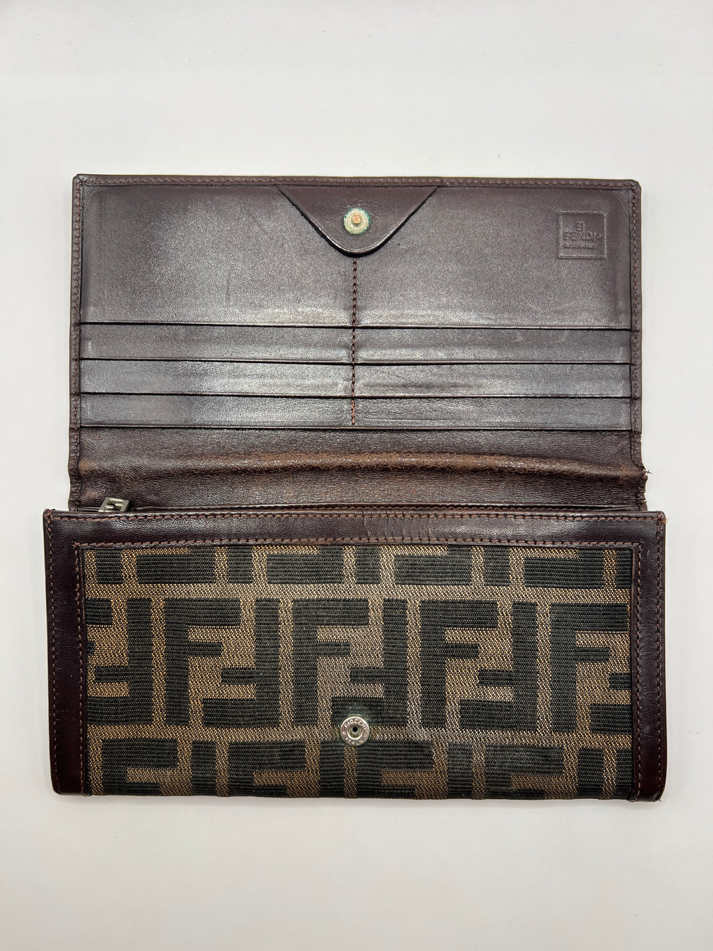 Fendi Zucca Canvas Continental Wallet