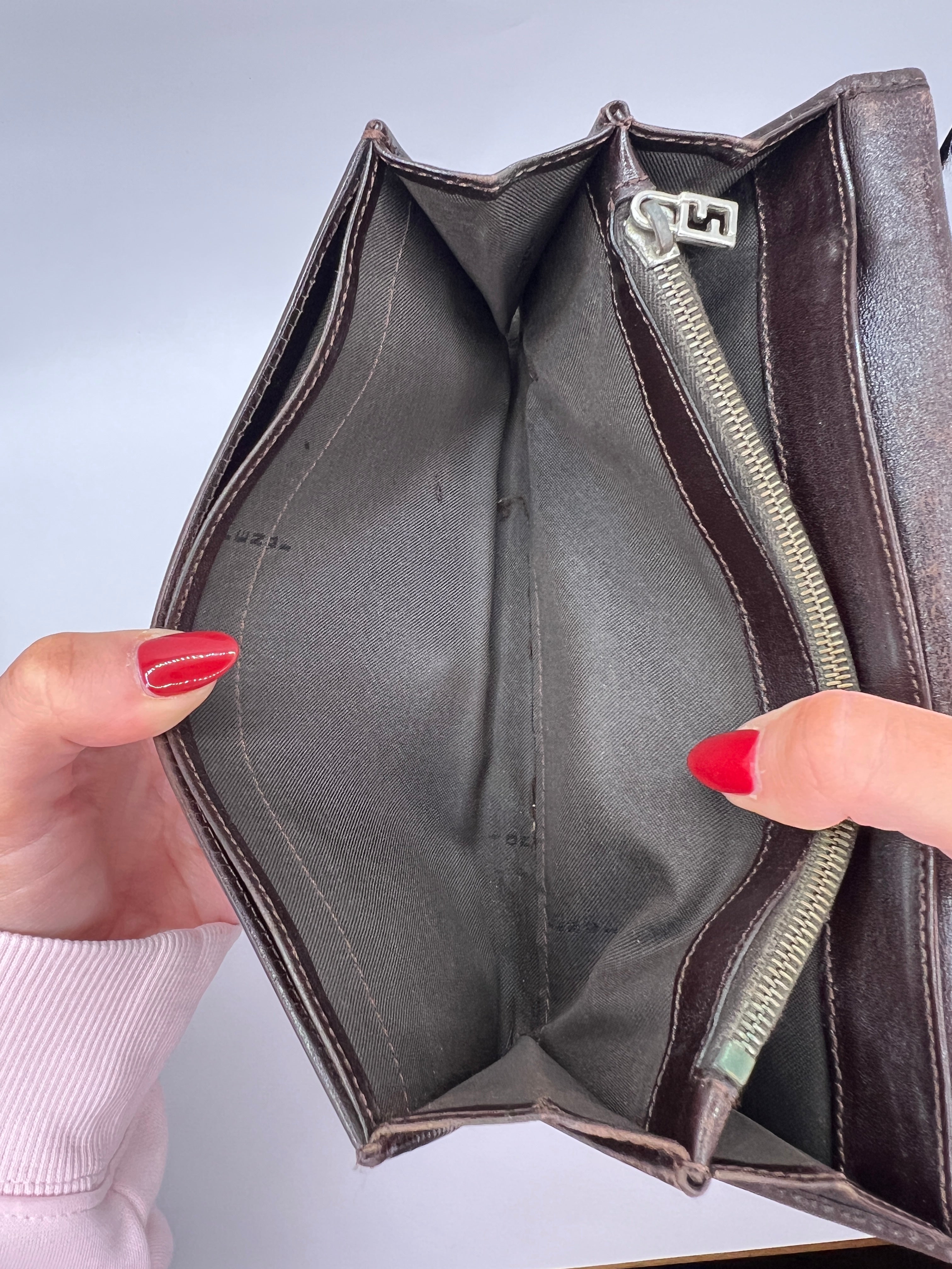 Fendi Zucca Canvas Continental Wallet