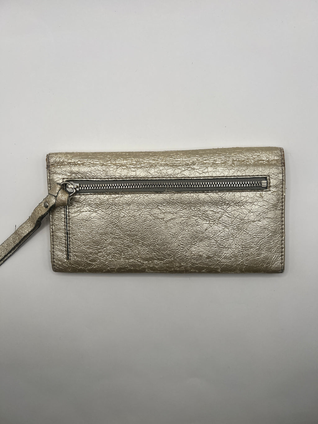 Chloé Metallic Gold Logo Continental Wallet