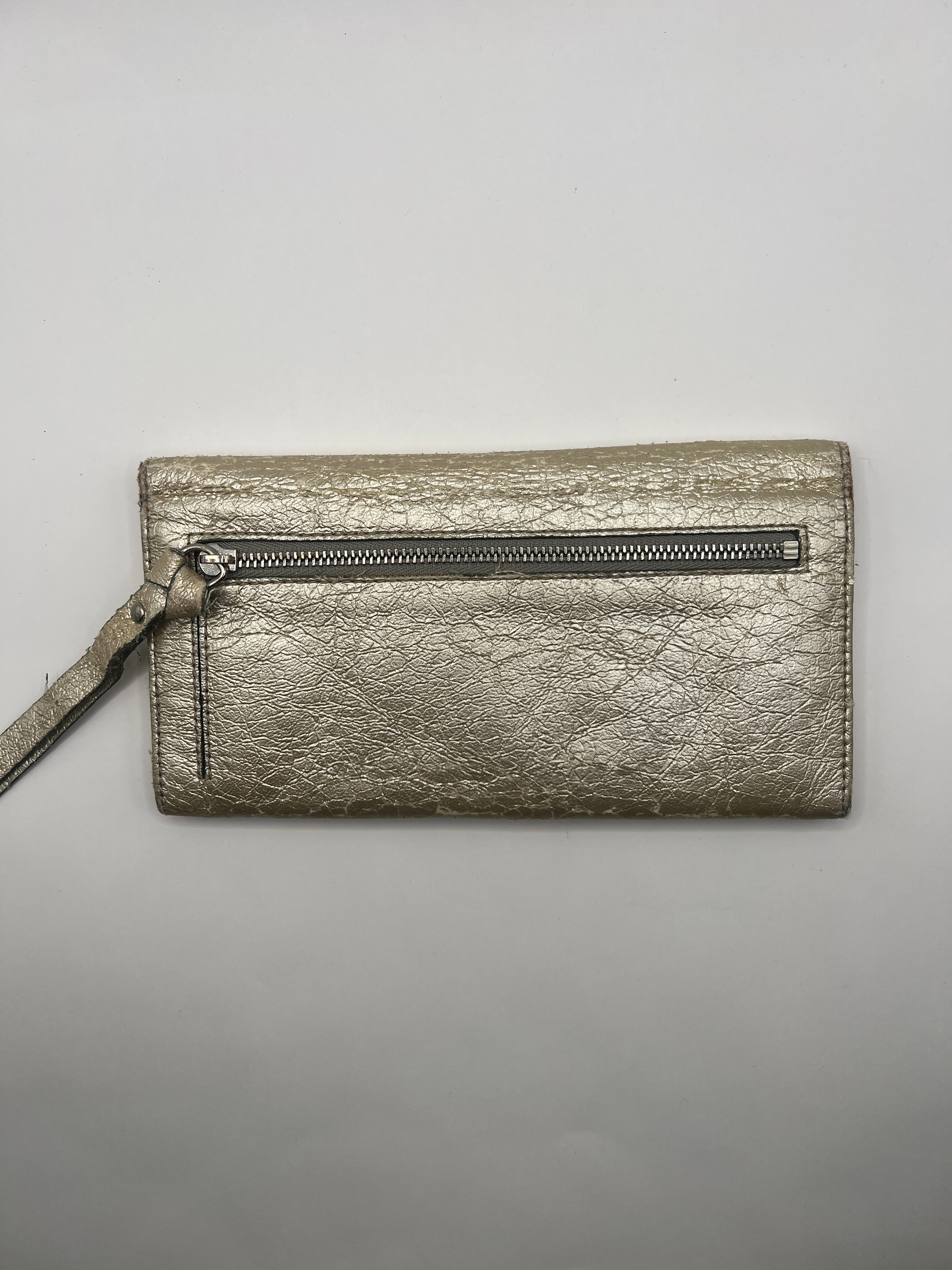 Chloé Metallic Gold Logo Continental Wallet