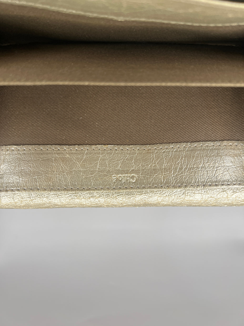 Chloé Metallic Gold Logo Continental Wallet