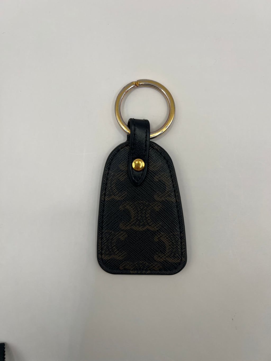 Celine Key Holder in Triomphe Canvas and Calfskin