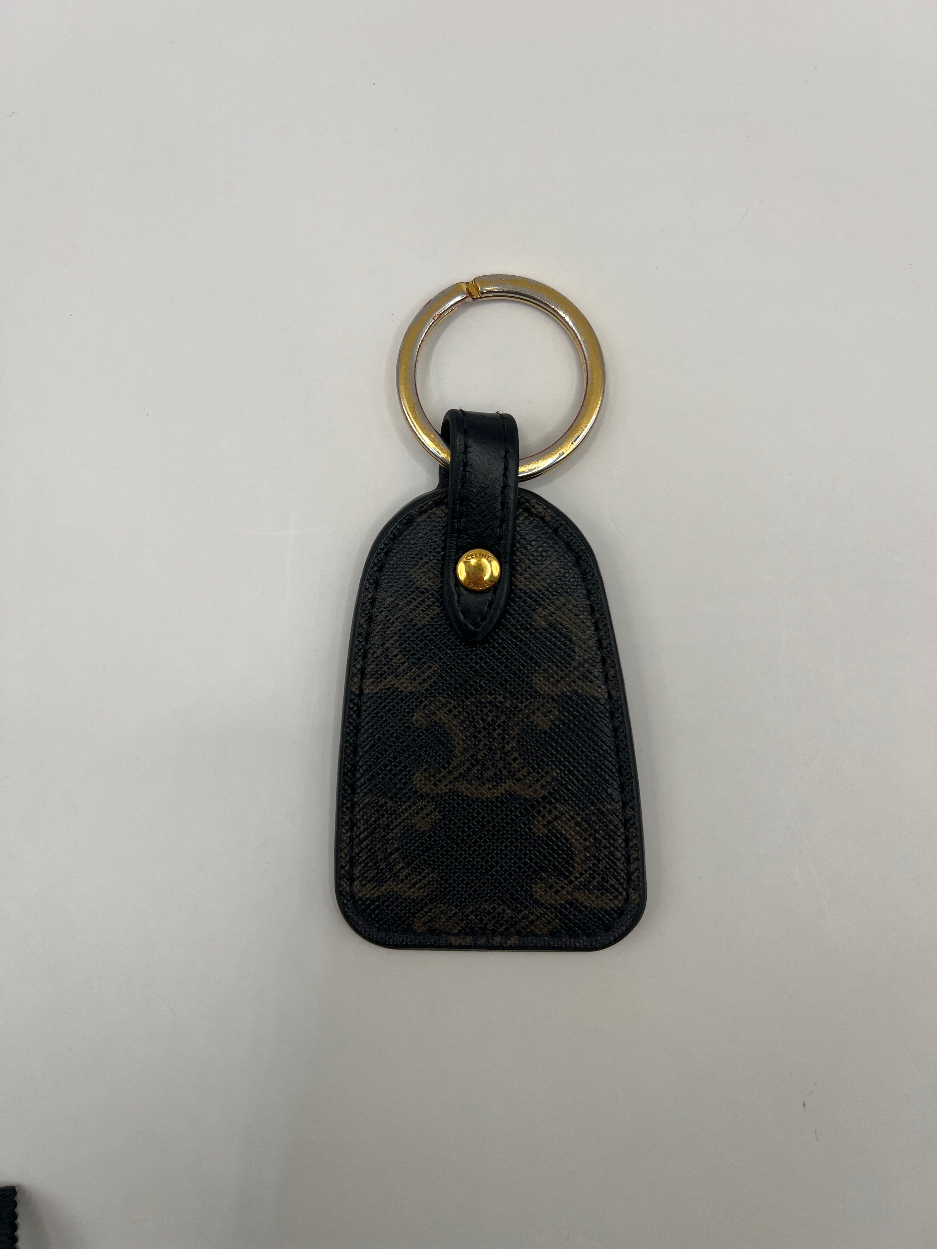 Celine Key Holder in Triomphe Canvas and Calfskin