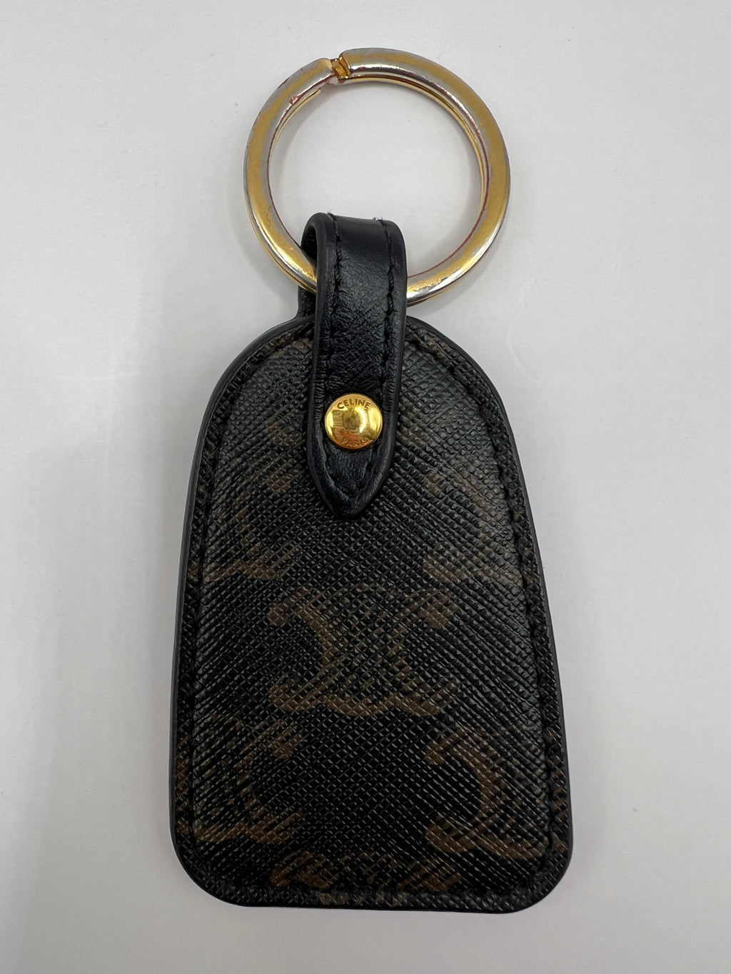 Celine Key Holder in Triomphe Canvas and Calfskin