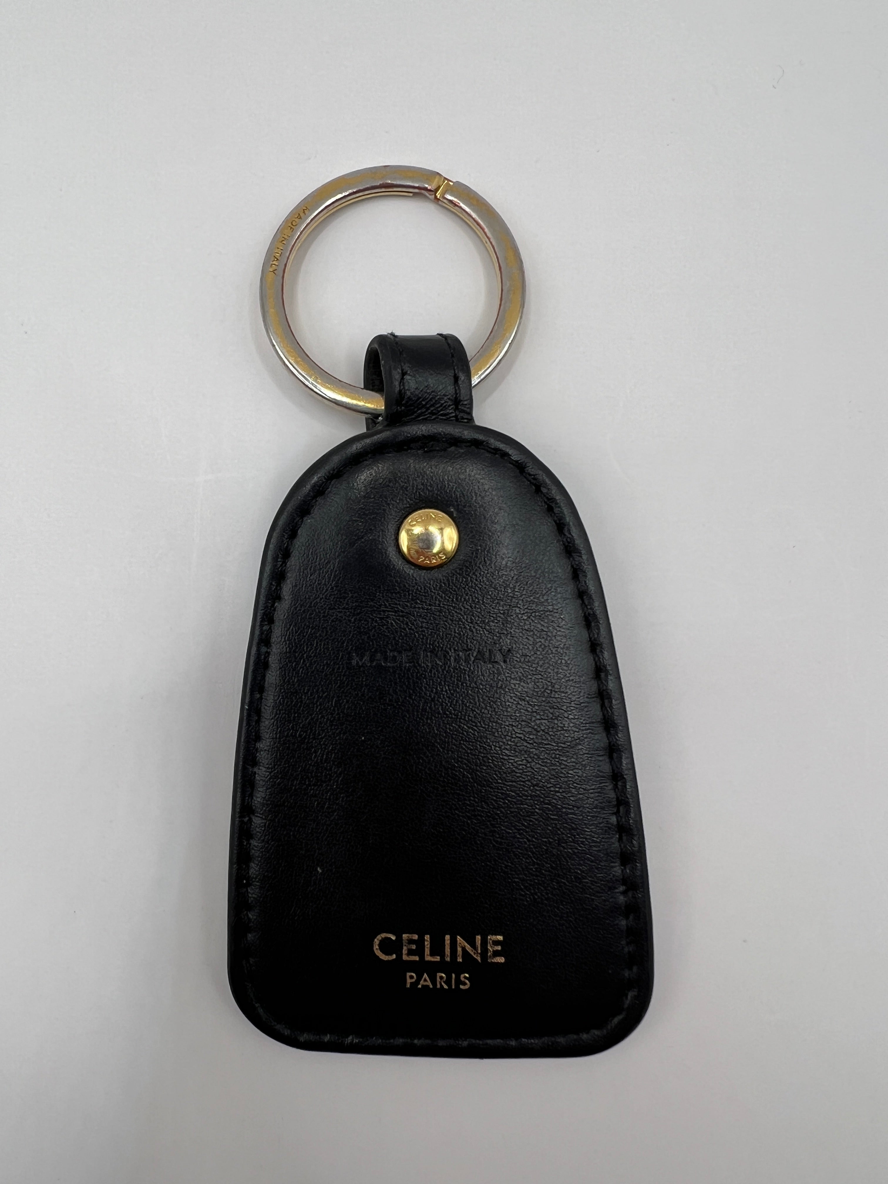 Celine Key Holder in Triomphe Canvas and Calfskin