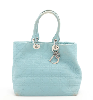 Christian Dior Lady Dior Tote – Powder Blue Cannage Leather