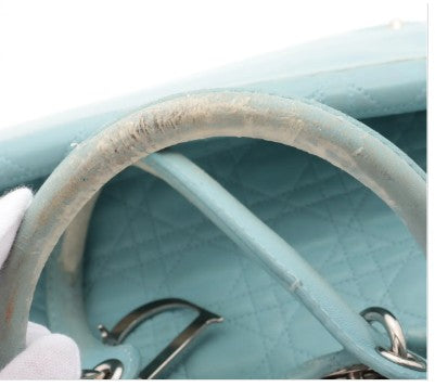 Christian Dior Lady Dior Tote – Powder Blue Cannage Leather