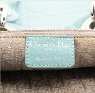Christian Dior Lady Dior Tote – Powder Blue Cannage Leather