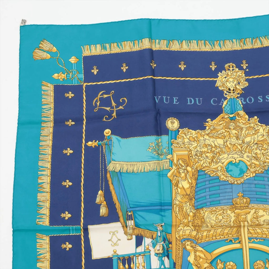 Hermès Silk Carré 90 — "La Galère La Réale" Made in France / 100% Silk