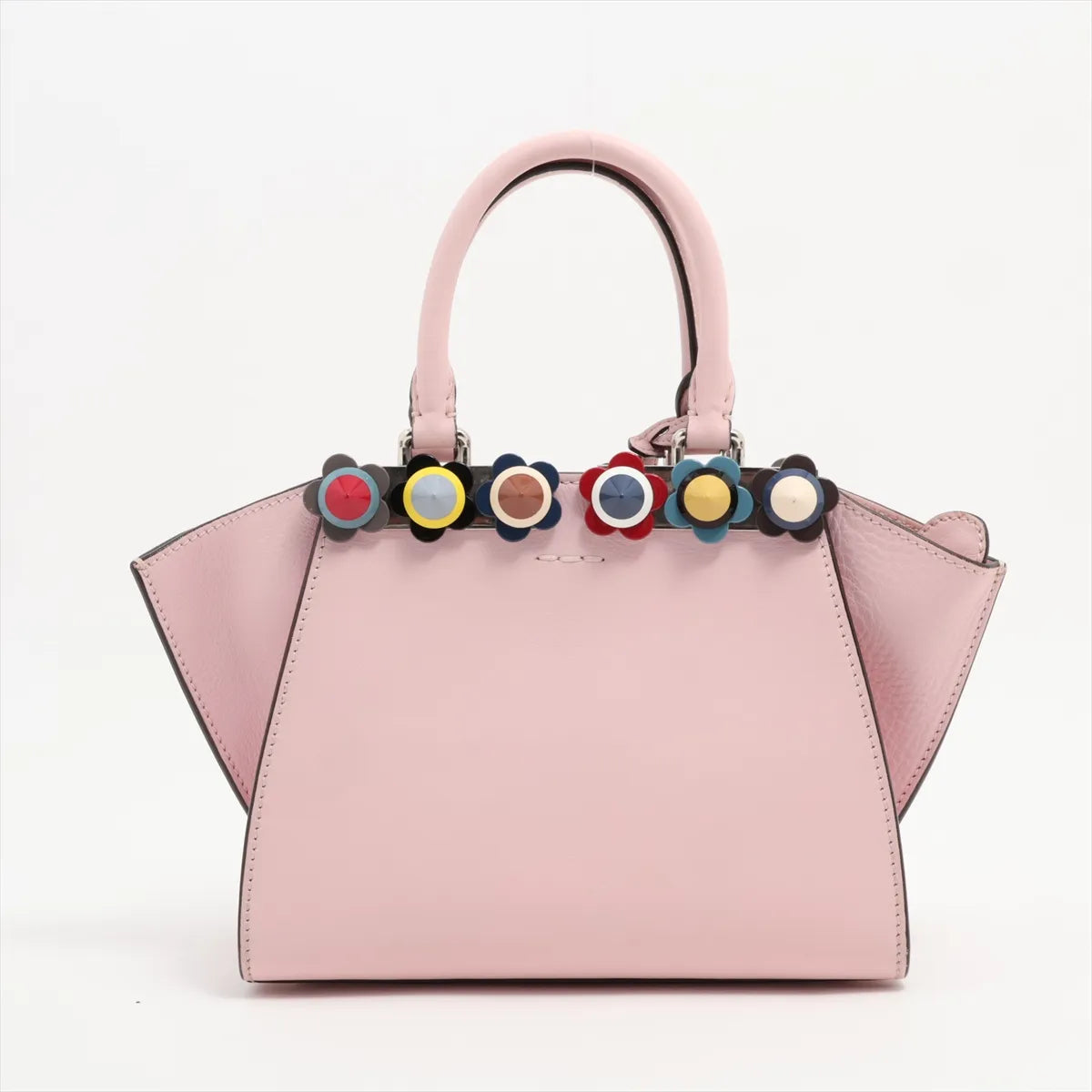 Fendi Petite Trois Jours 2Way Handbag — Pink, Flowerland Studs