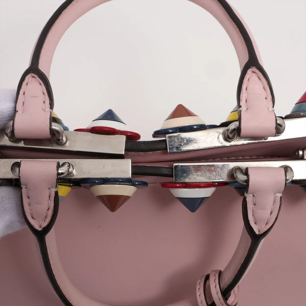 Fendi Petite Trois Jours 2Way Handbag — Pink, Flowerland Studs