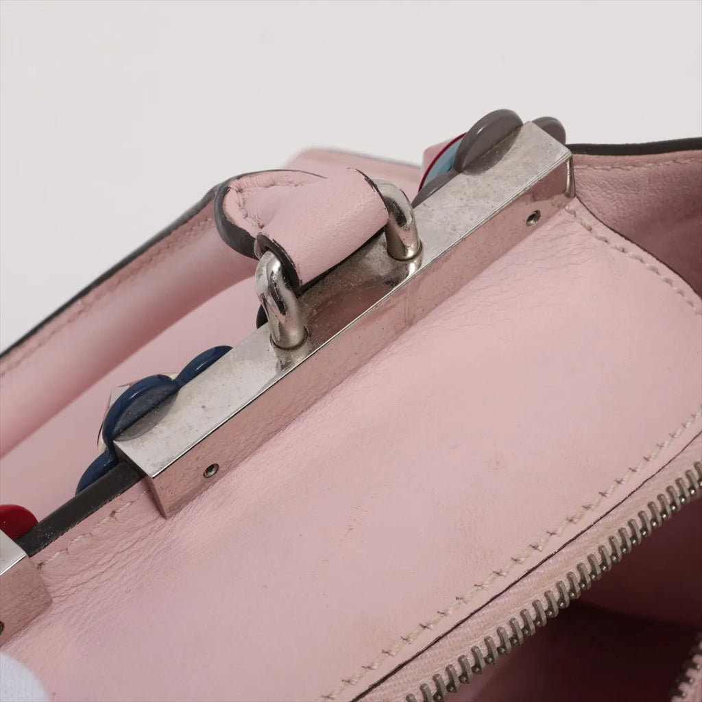 Fendi Petite Trois Jours 2Way Handbag — Pink, Flowerland Studs
