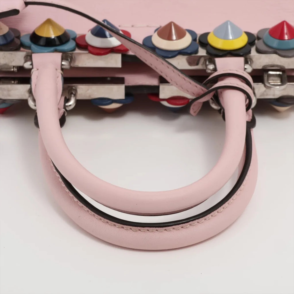 Fendi Petite Trois Jours 2Way Handbag — Pink, Flowerland Studs