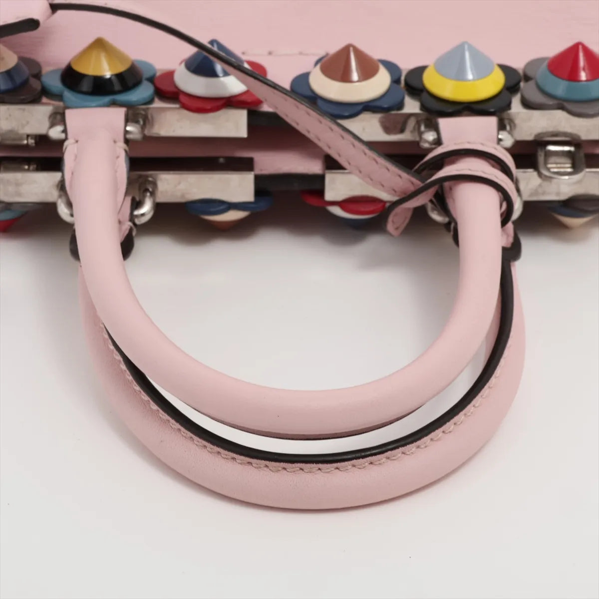 Fendi Petite Trois Jours 2Way Handbag — Pink, Flowerland Studs