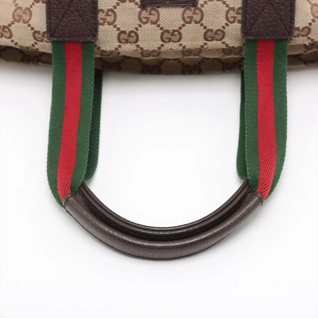 Gucci GG Canvas Mini Boat Tote — with Web Stripe