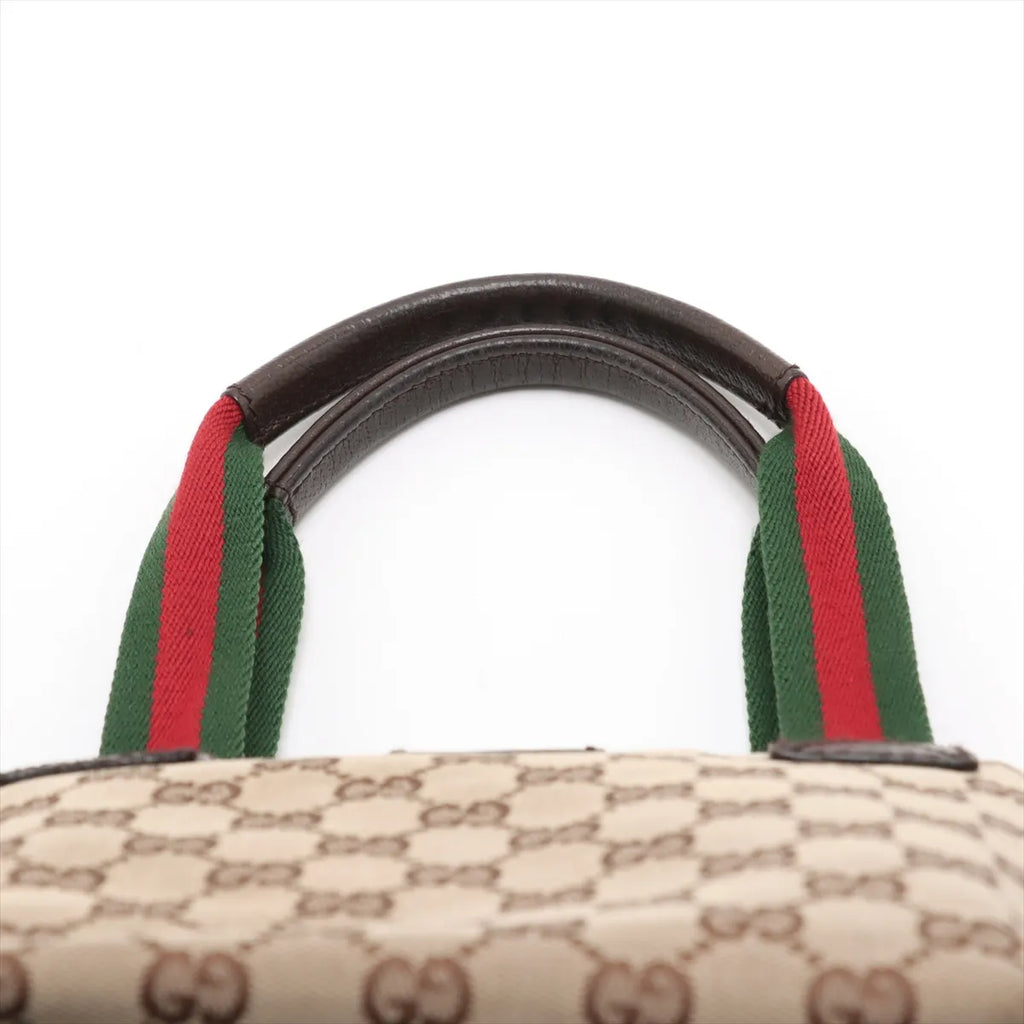 Gucci GG Canvas Mini Boat Tote — with Web Stripe