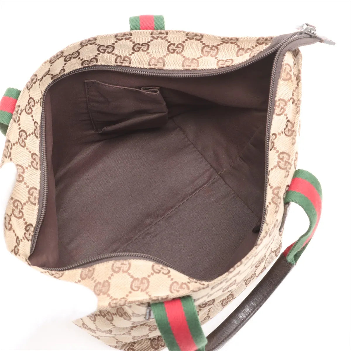 Gucci GG Canvas Mini Boat Tote — with Web Stripe