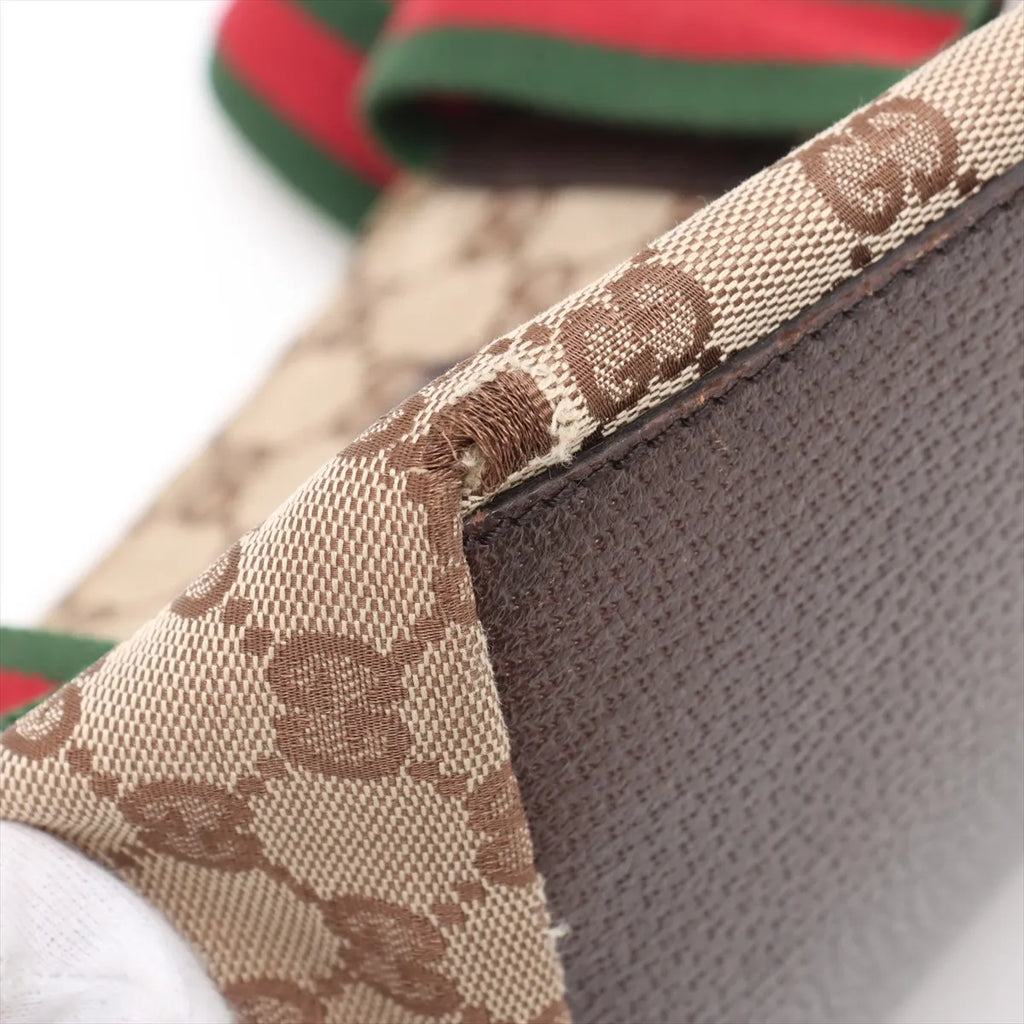 Gucci GG Canvas Mini Boat Tote — with Web Stripe