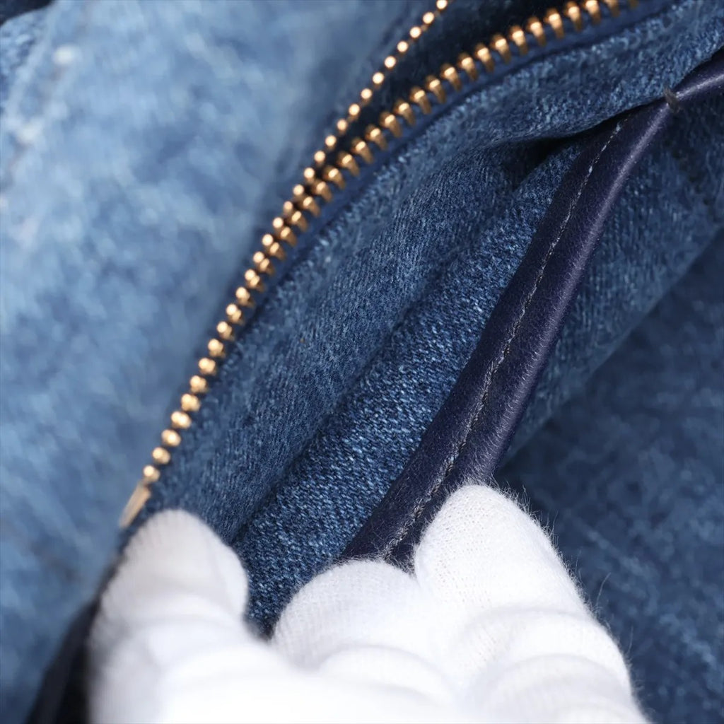 Prada Canapa Handbag Denim Blue