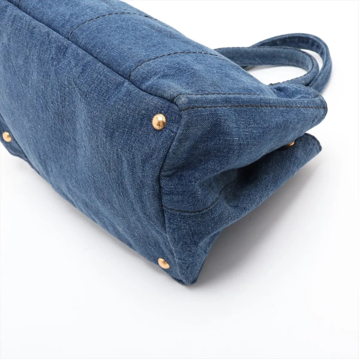 Prada Canapa Handbag Denim Blue
