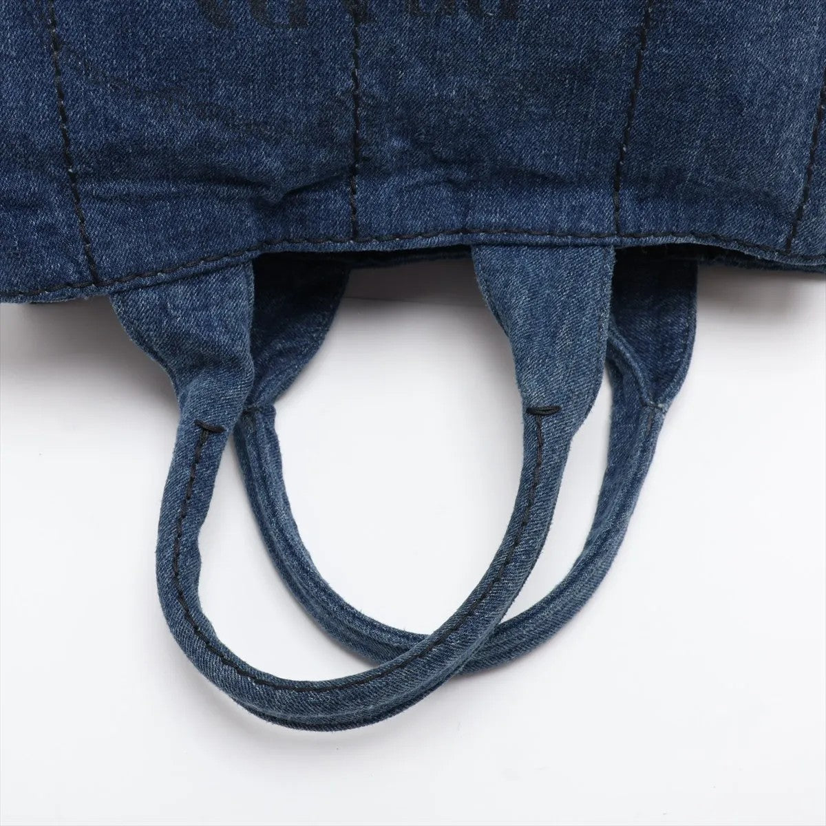 Prada Canapa Handbag Denim Blue