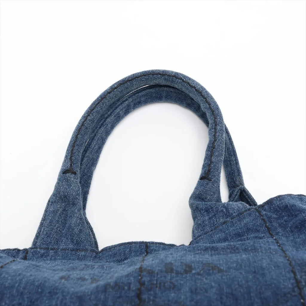 Prada Canapa Handbag Denim Blue