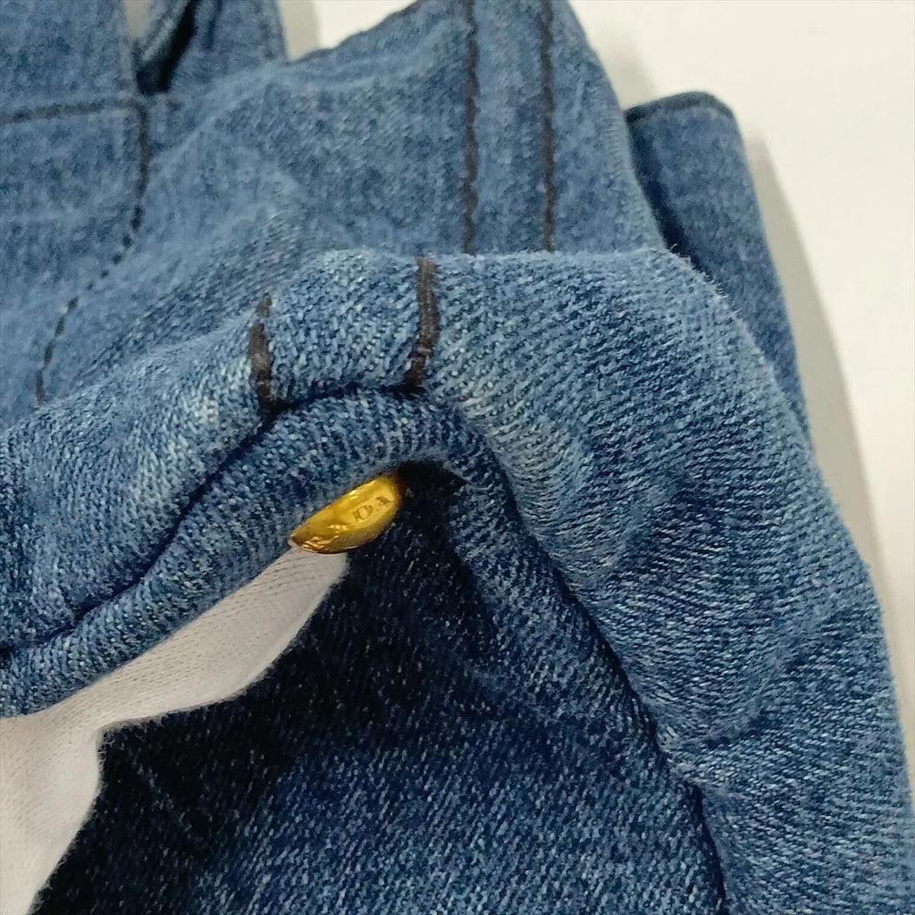 Prada Canapa Handbag Denim Blue